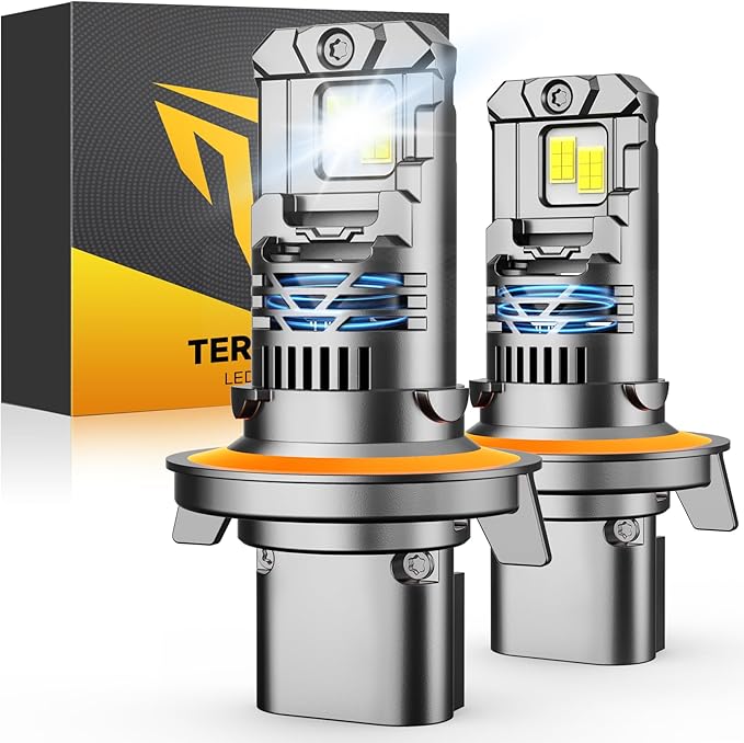 Termitor 7th-Gen H13/9008 Light Bulbs, 14X 90,000LM Ultra Brightness 9008 Fog bulb, 6500K Real 1:1 Min Size, IP68 with Cooling Fan Long Lifespan, Trailer Fenders 2 Pack