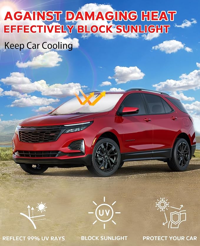 for 2022 2023 Escape SUV Sun Shade Sunshade Windshield Cover, Thicken 2-Layer Foldable Front Window Sun Visor Protector for 2020-2026 Ford Escape Accessories, Custom Fit Escape Block UV Rays Relfector