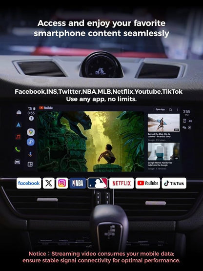 Android Auto Wireless Adapter Compatible with Samsung DeX,Wireless Android Auto Adapter Support YouTube, Netflix,Car Streaming Device,DeX Station, Desktop Experience for Car