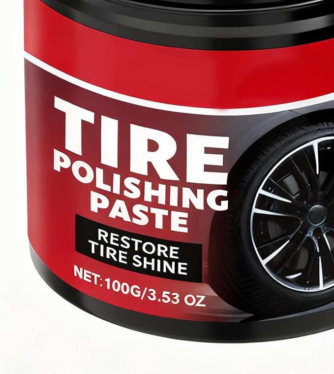 Auto Wheel Polishing Paste, Car Tire Shine Cleaner, Professional Detailing Product for Trucks Sedans Suvs Rvs Collectors Dealers Shops Riders Shows Fleet Managers Weekend Maintenance