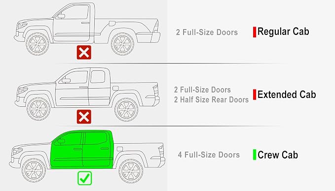 APS Black 6 Inches Tubular Drop Down Style Nerf Bars Running Boards Compatible with Toyota Tacoma 2005-2023 Double Crew Cab