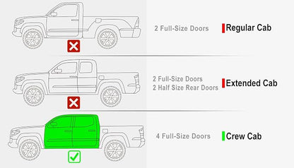 APS Black 6 Inches Tubular Drop Down Style Nerf Bars Running Boards Compatible with Toyota Tacoma 2005-2023 Double Crew Cab