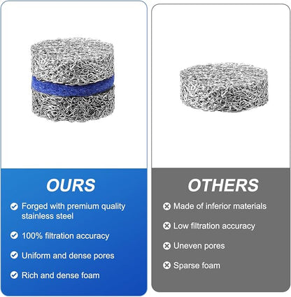 2 Sets Foam Cannon Orifice Kit, Universal 0.04in Cannon Orifice Nozzle and Foam Maker Meshes Kit Replacement Parts with Cleaning Tools Straw Filter Balls