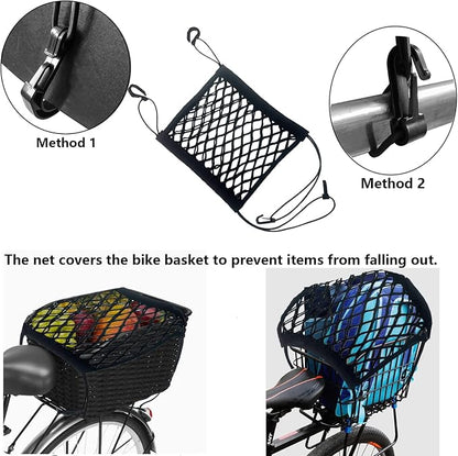 Upgrade Cargo Net for Motorcycle Helmet Storage, 11"X9.8" High-Elastic Double Layer Bungee Net (11x9.8 Inch)