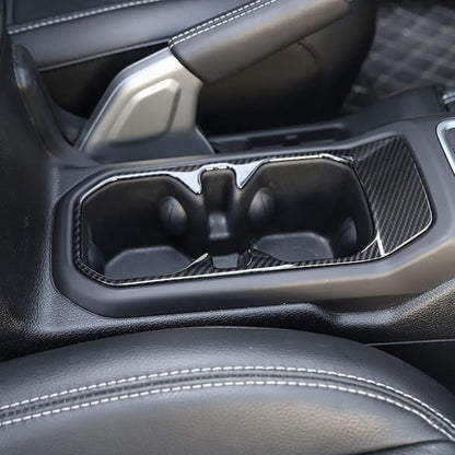Voodonal for JL 4WD Shift Knob Gear Shift Bezel Front Cup Holder Center Armrest Switch Lock Hole Cover Trim Kits Fit for 2018-2026+Jeep Wrangler JL JLU Gladiator JT Interior Accessories Carbon Fiber