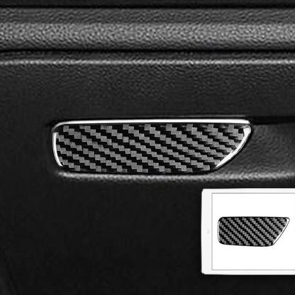 Real Premium Carbon Fiber Sticker Compatible with Audi A3 S3 RS3 8V 2013 2014 2015 2016 2017 2018 2019 Car Glove Box Storage Box Handle Switch Decor Trim Auto Interior Accessories Style B Black