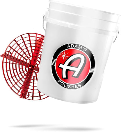 Adam's Polishes Wash Bucket (5 Gallon Bucket + Grit Guard) - Car Detailing Tool for Car Washing & Garage Storage | Stores Car Wash Soap, Foam Cannon, Foam Gun, Microfiber Towels & More