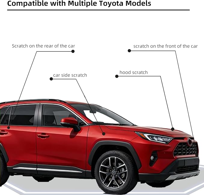 Supersonic Red(3U5) Car Paint Touch Up Pen Compatible with Toyota, 2-In-1 Color Accurate Touch Up Car Scratch Repair Paint Exact Match Toyota Series Automotive Scratch Remover for Nicks&Chips Repair
