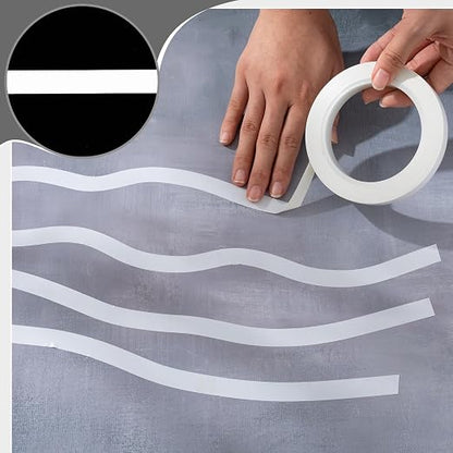 Nezyo 6 Pcs Vinyl Pinstripe Tapes Masking Painter Tapes High Temperature Low Tack Automotive Car Paint for Easy Removal Trim Thin Finishing Masking (White,1/16,1/8, 1/4 Inch)