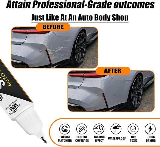 Car Touch up Paint(C4P Brooklyn Gray Metallic) Compatible with BMW | Automotive Paint Pen for BMW X1/X2/X3/X4/X5/X6/X7/Z4/iX/i4/i5/i7, Car Paint Pen Scratch Repair Two-In-One Touch Up Paint