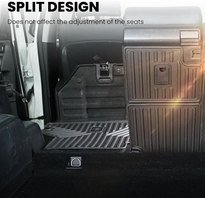 LASFIT Premium Extra Thick Rear Seat Back Mats for Toyota 4Runner 2010-2024 (Only fit 5-Seats) Seat Back Cover | TPE Custom Fit Waterproof 4 Runner Second Row Back Seat Backrest Protector Liners