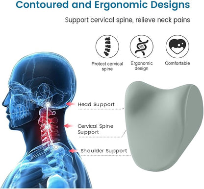 Car Neck Pillow for Driving, car headrest Pillow Head and Neck Rest Pillow for car headrest, Neck Support for car Driving or Traveling or Sleeping of Accessories with Memory Foam