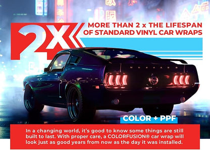 ColorFusion PPF by VViViD, Gloss Metallic Blue Chameleon Dry Apply PPF Vinyl Car Wrap Roll 1ft x 5ft