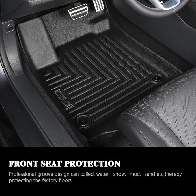 Floor Mats & Cargo Liner for KIA Sorento 2020 2019 2018 2017 2016,1st & 2nd & 3rd Row with Trunk mat Full Set,TPE All Weather Mats(Only Fits 7 Passenger Models)