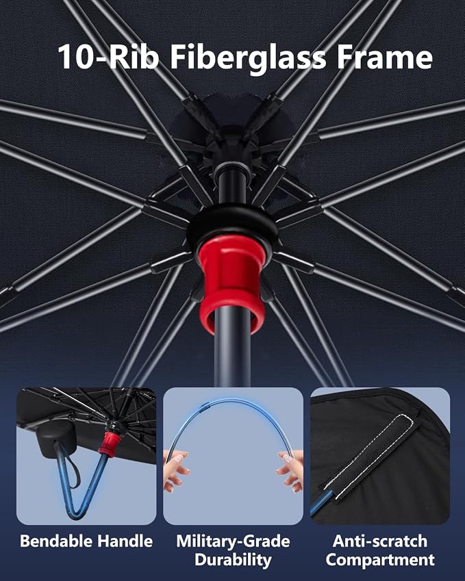 Windshield Sun Shade Umbrella for Car, Foldable Car Windshield Sunshade UV Block Heat Insulation, Fits Sedan SUV Truck, Compatible with Camry Accord Civic CRV Model Y Ideal Gifts for Men & Women