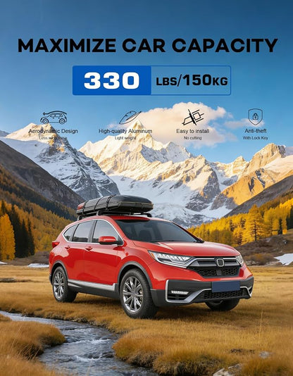 Wonderdriver 330lbs Roof Rack Cross Bars Fit for Honda CRV CR-V 2017 2018 2019 2020 2021 2022 (Without Side Rails), Heavy Duty Roof Rails Crossbars (Cutting the molding Trim) Cargo Carrier Luggage