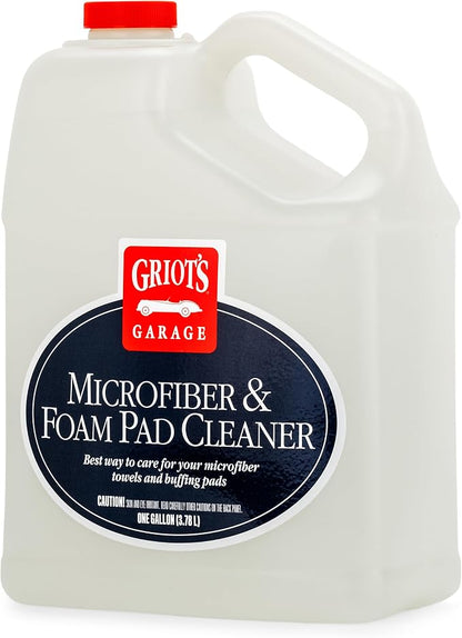 Griot's Garage Microfiber and Foam Pad Cleaner, Removes Polish, Wax, and Sealant Residue, Restores Your Car Cleaning Cloths' Effectiveness, 11067, One Gallon