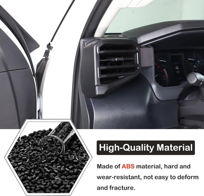 Aunginsy Center Console Side Air Conditioning Outlet Trim Cover Compatible with Toyota Tundra/Sequoia 2022-2025 2026, Car Dashboard Side A/C Wind Vent Panel Decorative Frame Protector ABS Accessories