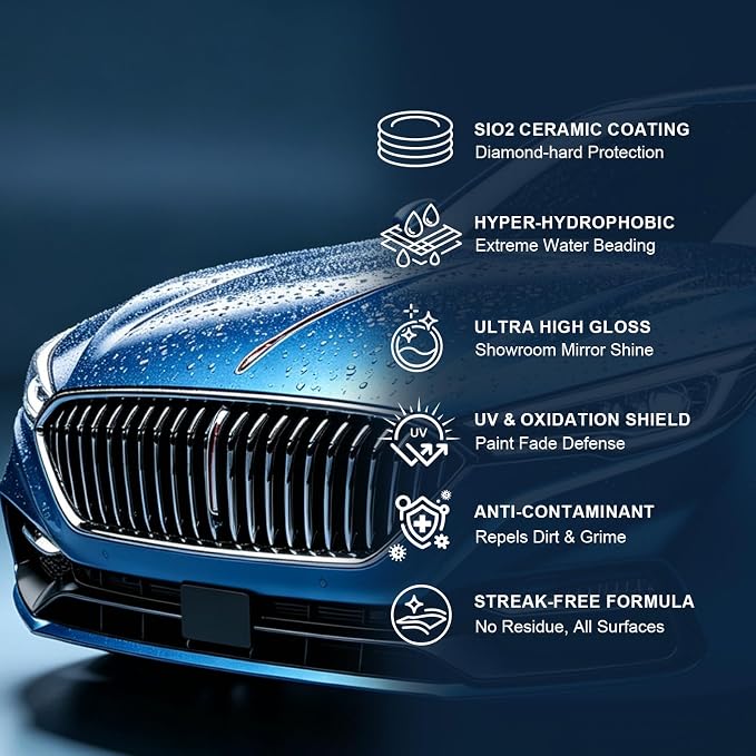 Nano Ceramic Coating Spray, High-Gloss Paint Protection | Nano ceramic coating spray for cars, trucks and SUVs. Creates a hydrophobic layer for gloss and protection.