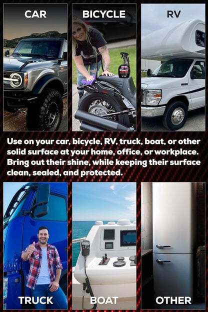 SHINE ARMOR Fortify Quick Coat - 24oz Ceramic Waterless Detailer Spray | 3-in-1 Wash, Wax & Nano-Ceramic Coating | Mirror Shine, Zero Streaks, No Dust Residue | 6-12 Month Protection | Made in USA