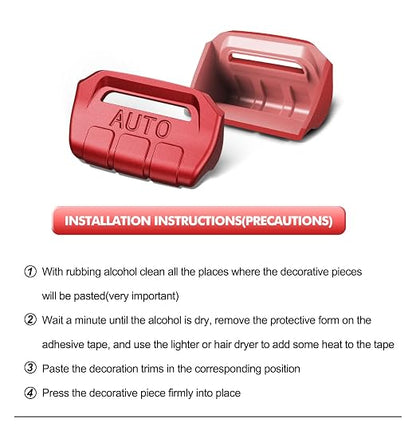 Fits for JL Jeep Upgrade Window Switch Button Cover 4 PCS Compatible with Jeep Wrangler JL JLU 2026-2023 2022 2021 2020 2019 2018&Gladiator JT 2020-2026 Interior Accessories (Matte Metallic Red)