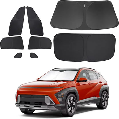TINGLU Window Shades for Hyumdai Kona SE@SEL 2024-2026 Accessories Car Side Full Windows Rear Triangular Windshield Sun Shade Sun UV Rays & Privacy Protection for Camping 8PCS