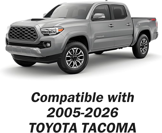 Tomatoman Tacoma Seat Covers Custom Fit for Tacoma 2005-2023 2024 2025 2026 Truck Access Crew Double Cab TRD Offroad Limited SR5 V6 Pickup Waterproof Faux Leather Car Cushions(2 PCS Front/Black-White)