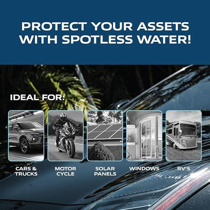 Spotless Water Systems - DIC-20, Simple Window, Solar Panel, RV & Car Wash System, Works for All Vehicles, Motorcycles, Bikes, Boats, Planes, Yachts, Towel Drying Eliminated