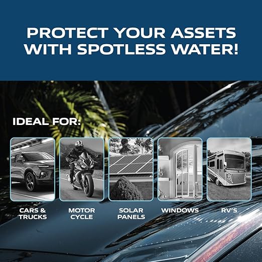 Spotless Water Systems - DIC-10B, W/Integrated Bypass | Simple Window, Solar Panel, RV & Car Wash System, Works for All Vehicles, Motorcycles, Bikes, Boats, Planes, Yachts, Towel Drying Eliminated