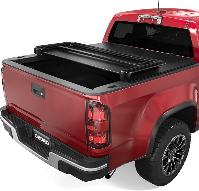 OEDRO Soft Tri-fold Truck Bed Tonneau Cover Compatible with 2015-2022 Chevy Colorado/GMC Canyon with 6.2ft Bed