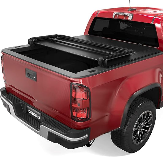 OEDRO Soft Tri-fold Truck Bed Tonneau Cover Compatible with 2015-2022 Chevy Colorado/GMC Canyon with 6.2ft Bed