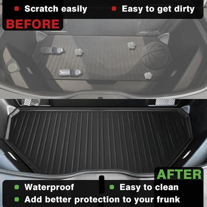 BestEvMod Gen2 Frunk Mat Compatible with Rivian R1T R1S Gen 2 All-Weather Front Trunk Mat TPE Material Rubber Cargo Liner 2025 2026 Accessories (Frunk Liner 2025+)