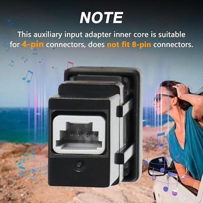 EVRBUL Aux Port Input Auxiliary Jack Adapter Compatible with Toyota 4Runner RAV4 FJ Cruiser 2007-2011 Camry 2007-2008 Prius 2005-2009 Yaris Lexus ES350 LS460 2007-2010 Replace# 86190-06010 86190-53010