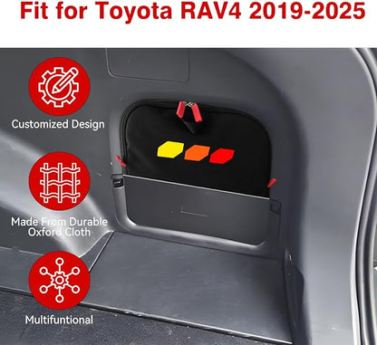 Trunk cubby storage bag Cargo side pocket compatible with RAV4 2019-2025 backpack organizer car trunk accessories (Tricolor)