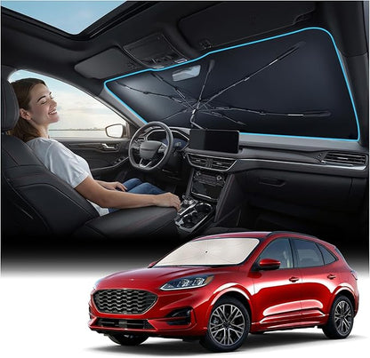 Nmoiss [Vinyl Coating Heat Shield] Windshield Sun Shade Umbrella Fit for Ford Escape 2013-2026 Accessories, Protect Car from Sun Rays & Heat Damage Keep Cool and Protect Interior