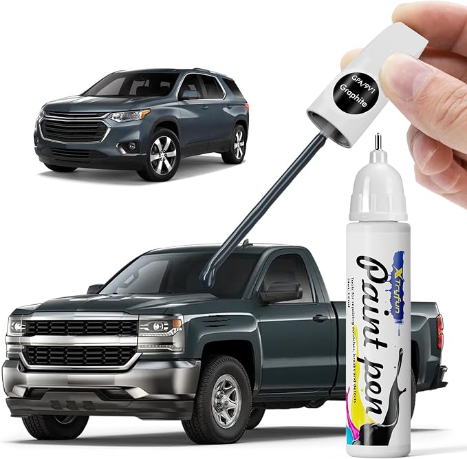 GPA/WA457B Graphite Touch Up Paint Compatible with Chevrolet, DIY Car Paint Scratch Repair, Automotive Paints, Quick & Easy Fix Scratch Repair for Silverado/Traverse/Fleet/Impala/Blazer