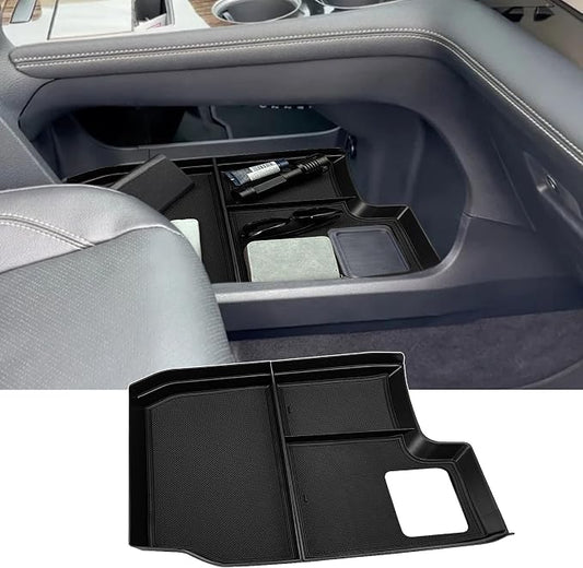 Zxiaochun 2PCS Bottom Layer Console Tray Compatible with 2021-2026 Toyota Sienna Accessories, Lower Center Console Organizer Storage Box, ABS Plastic