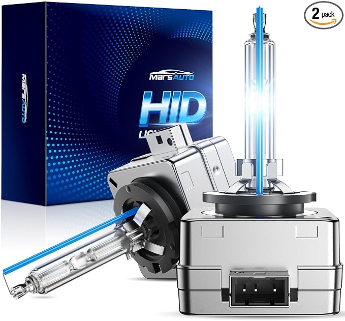 Marsauto D1S HID Bulbs, 8000K Cold White Xenon Bulb, 66144 66140 85140 85415 (85415C1) for HID Replace, Plug and Play, Pack of 2