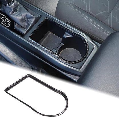 Aunginsy Car Gear Shift Panel Cup Holder Trim Ring Compatible with Toyota Tacoma 2016-2023 Truck Center Console Gear Shifter Cup Holder Panel Decorative Frame Protection Cover ABS Interior Accessories