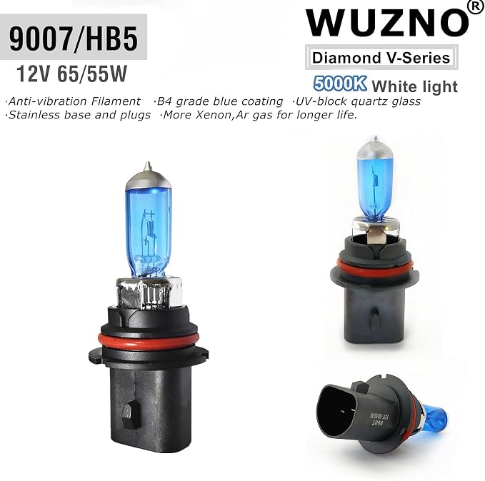 9007 Halogen Headlight Bulb 12V 65/55W HB5 White 5000K Lights Headlamp Bright