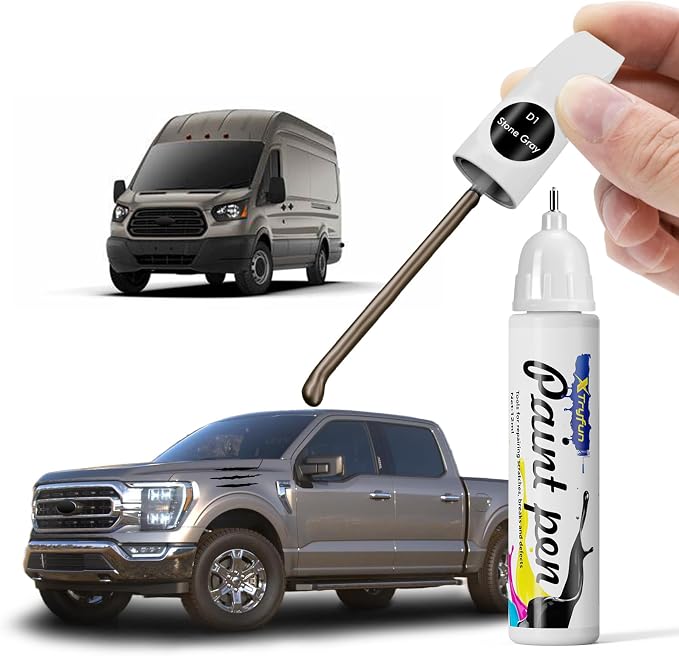 D1 Stone Gray Touch Up Paint Compatible with Ford, DIY Car Paint Scratch Repair, Automotive Paints, Quick & Easy Fix Scratch Repair for F-150/Transit/Edge/Fleet/Responder