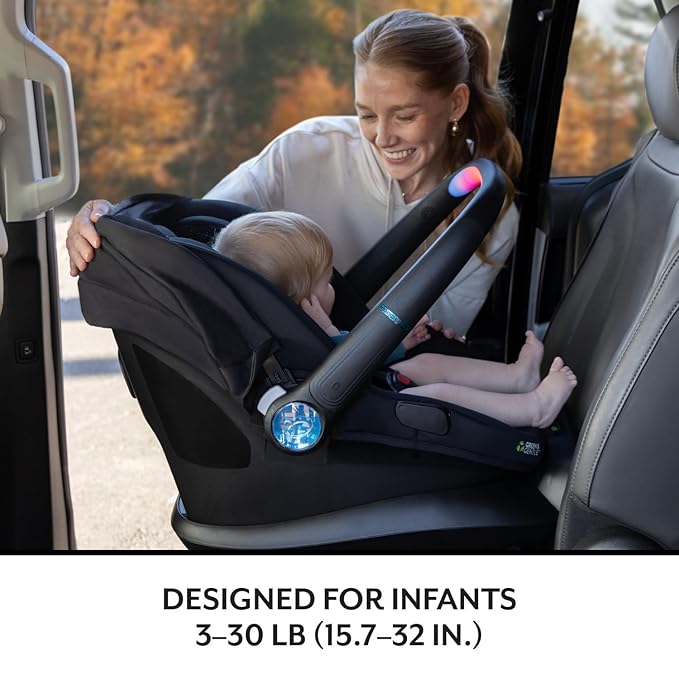 Evenflo LiteMax NXT Rear-Facing Lightweight Preemie and Infant Car Seat 3-30lbs with SensorySoothe. Easy Install with Base (Quartz)
