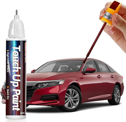 Touch Up Paint Pen for Cars, Car Paint Scratch Repair, 2-In-1 Car Touch Up Paint Fill Paint Pen, Quick & Easy Solution to Repair Minor Automotive Scratches 0.8 fl oz (Red Preal)