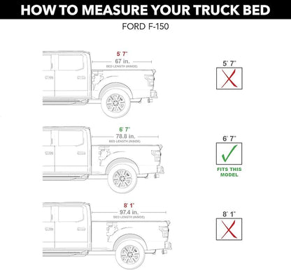 RealTruck UnderCover Flex Hard Folding Truck Bed Tonneau Cover | FX21004 | Fits 2004 - 2014 Ford F-150 6' 7" Bed (78.8")