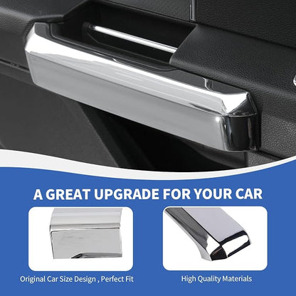 RAZPOY for F150 Inner Door Handles Covers & Door Handle Panel Trim Compatible with 2015-2020 Ford F150 Chrome Interior Accessories