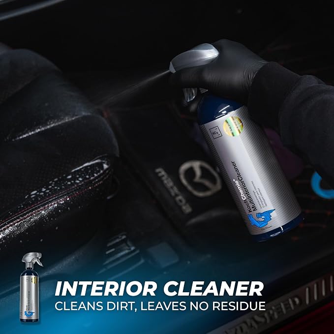 The Rag Company - Premium Car Cleaning Kit - Includes Car Wash Soap, Car Interior Cleaner, Exterior Spray, Drying Towel, Wash Mitt, Microfiber Towels - 8 Piece Kit