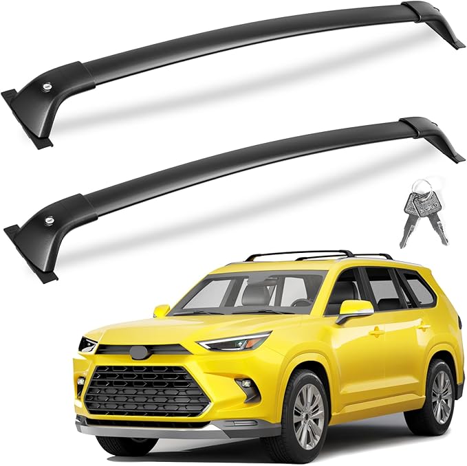 KINGGERI Roof Rack Cross Bars Compatible with Toyota Grand Highlander & Lexus TX 2024 2025 2026 (with Flush Side Rails), Lockable 260LBS Heavy Duty Aluminum Roof Rails Crossbars Rooftop Luggage