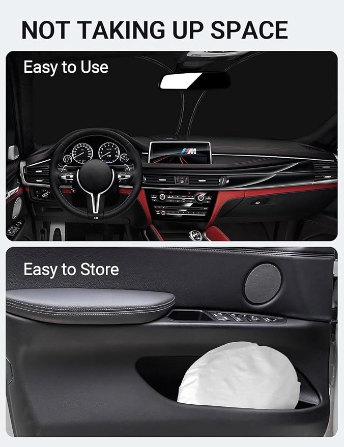 Proadsy Windshield Sun Shade for BMW X5 2014-2018 Accessories Custom Fit M Sport xLine SUV 4-Layer Foldable Front Sunshade Protector Sun Visor Blocks UV Rays Keep Car Cooler