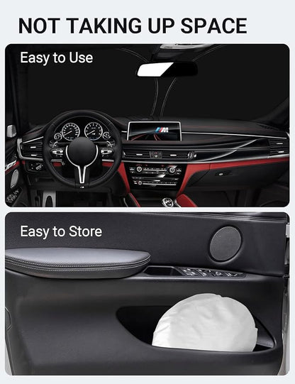 Proadsy Windshield Sun Shade for BMW X5 2014-2018 Accessories Custom Fit M Sport xLine SUV 4-Layer Foldable Front Sunshade Protector Sun Visor Blocks UV Rays Keep Car Cooler