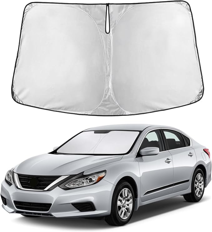 EcoNour Windshield Sunshade Compatible for Nissan Altima 2013-2016 2017 2018, Sun Visor for Front Windshield & Window Sun Shade Cover, UV Heat Blocker & Protector, Car Accessories